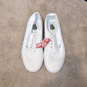 NEW IN BOX Mens White Lace Up Vans Size 13